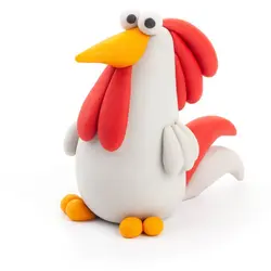 Hey Clay | Pâte à modeler Oiseaux de la ferme - Coq