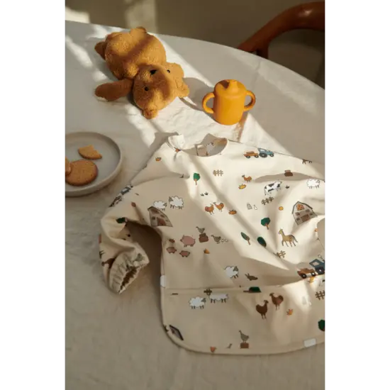 Liewood Liewood Merle Printed Cape Bib Clour Farm/Sandy