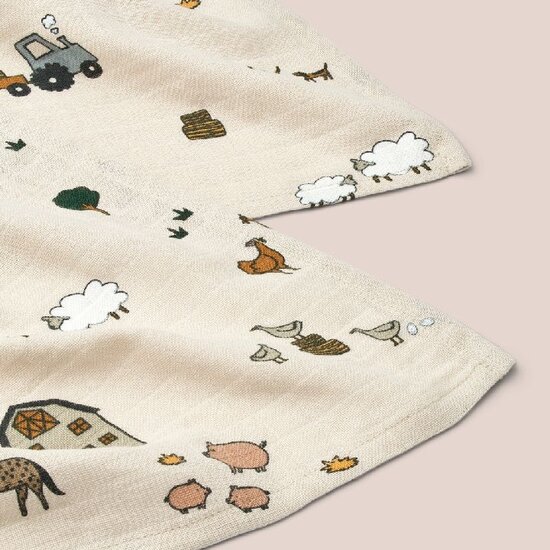 Liewood Liewood Lewis Mousseline Doek 2-Pack Colour Farm/Sandy