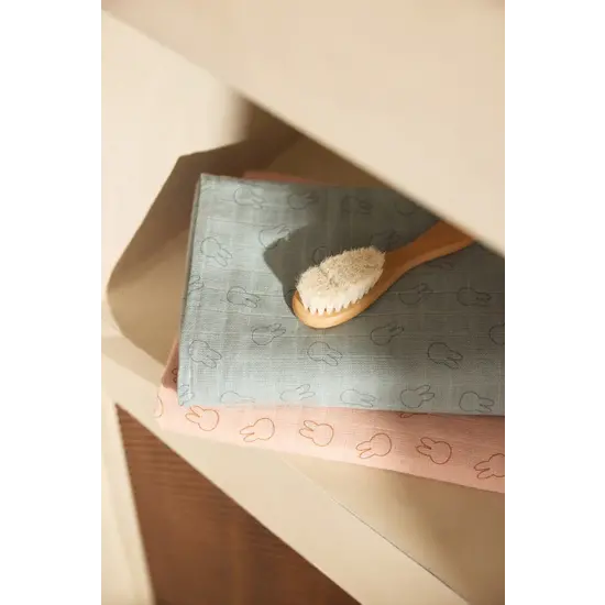 Jollein Jollein | Hydrophiles Tuch Large 115 x 115 cm Miffy Silhouetten – Seegrün – 2 Stück