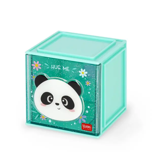 Legami Legami Boîte de rangement empilable pour bureau Cutie Cube  Panda