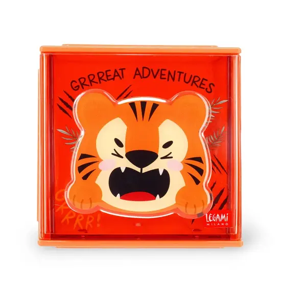 Legami Legami | Stackable Desk Storage Box - Cutie Cube - Tiger
