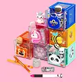 Legami Legami | Stapelbare Schreibtisch-Aufbewahrungsbox - Cutie Cube - Monster