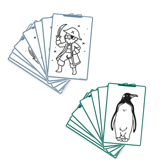 Kidywolf Kidywolf | Refill Kidydraw - Mini  Extra kaarten Met Het Thema Dieren Van Over De Hele Wereld En Oceanen & Piraten