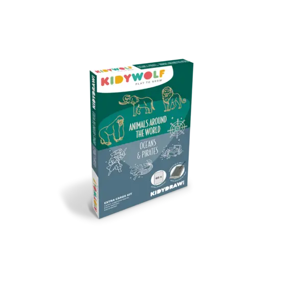 Kidywolf Kidywolf | Navulling Kidydraw - Mini Dieren Van Over De Hele Wereld En Oceanen & Piraten