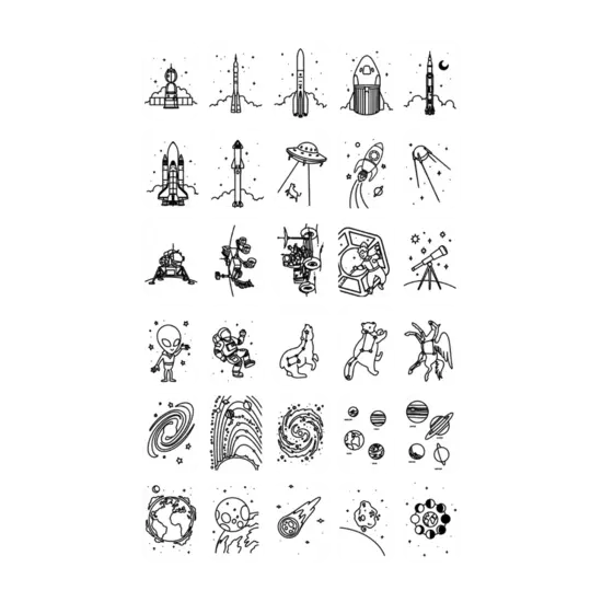 Kidywolf Kidywolf | Refill Kidydraw - Mini Extra Cards with Galaxy and Dinosaurs Theme