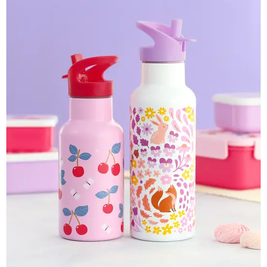 A Little Lovely Company A Little Lovely Company | Bouteille en acier inoxydable Cerises