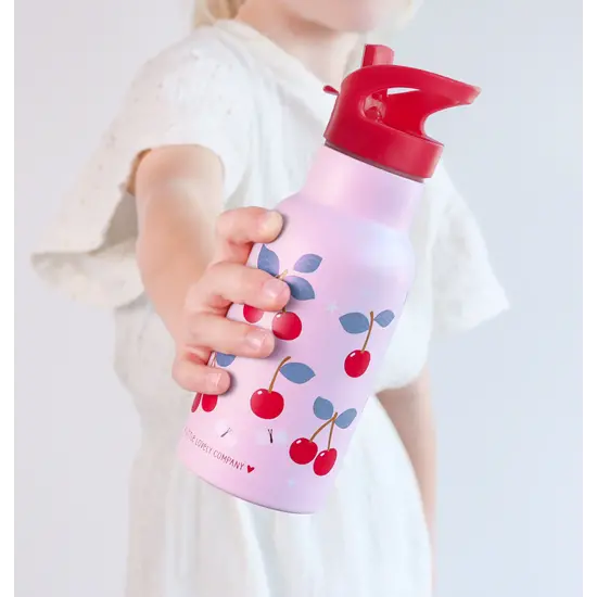 A Little Lovely Company A Little Lovely Company | Bouteille en acier inoxydable Cerises