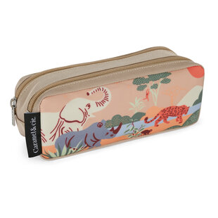 Caramel & Cie | Double pochette pour stylo  Safari