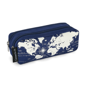 Caramel & Cie | Double pen pocket Mappemonde