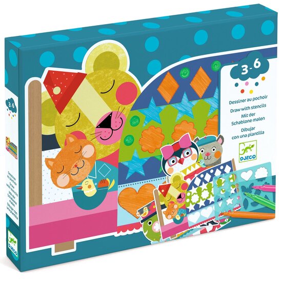 Djeco Djeco | Tekenen Met Een Tekensjabloon - Leuk Binnen De Lijntjes Kleuren