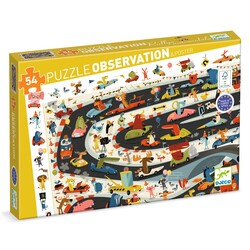 Djeco | Observatiepuzzel Autorally - 54 Stuks