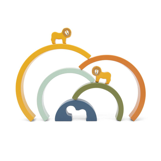 Trixie Trixie |  Arc-en-ciel à empiler en bois - Mr. Lion
