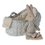 Maileg Maileg | Rabbit in Carry Basket - Blue - Light Blue
