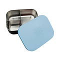 Blafre Blafre | Boîte à lunch en acier inoxydable avec 3 compartiments et couvercle en silicone bleu