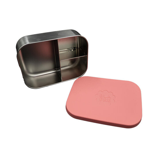 Blafre Blafre | Edelstahl-Lunchbox mit 3 Fächern und Silikondeckel, rosa