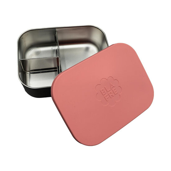 Blafre Blafre | Stainless Steel Lunch Box With 3 Compartments And Silicone Lid Pink