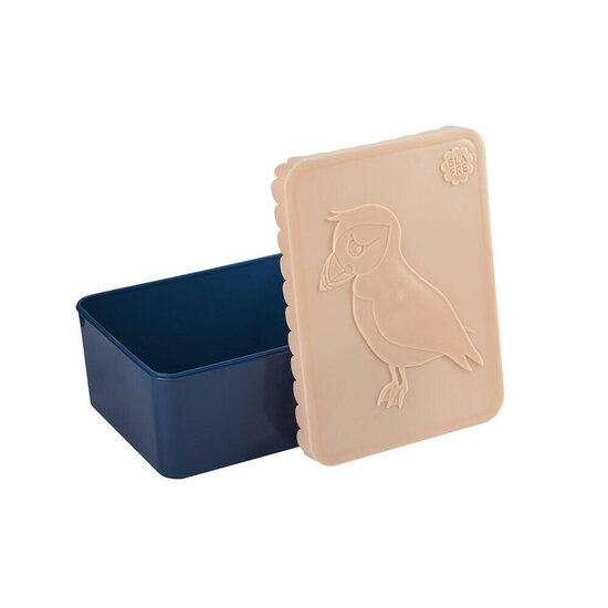Blafre Blafre | Lunchbox Met 1 Compartiment Papegaaiduiker Perzik + Marineblauw