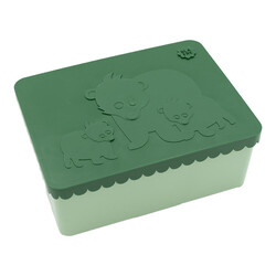 Blafre | Lunchbox Met 3 Compartimenten Beer Donkergroen + Lichtgroen