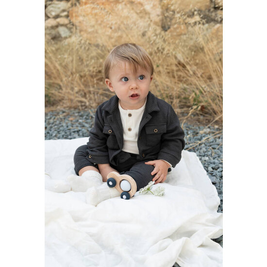 Bamboom Bamboom | Hout & Siliconen Auto Blauw & Lichtblauw