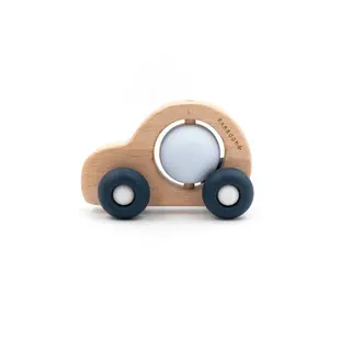Bamboom | Hout & Siliconen Auto Blauw & Lichtblauw