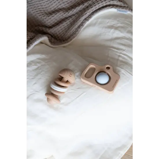 Bamboom Bamboom | Wood and Silicone Camera Light Blue