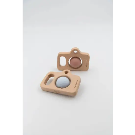 Bamboom Bamboom | Kamera aus Holz und Silikon, hellblau