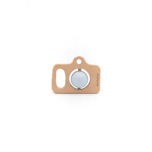 Bamboom | Appareil photo en bois et silicone bleu clair