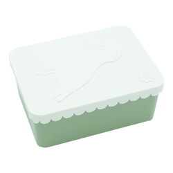 Lunchbox brooddoos papegaaiduiker wit-mint Blafre