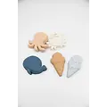 Bamboom Bamboom | Jouets de plage Set de formes Bleu Silicone 5 pièces