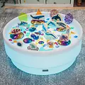 Tickit Tickit | Table basse ronde de découverte sensorielle avec éclairage d'ambiance