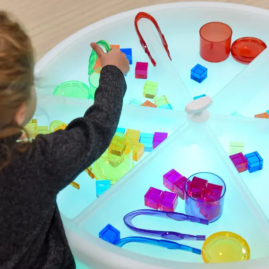 Tickit Tickit | Low Round Sensory Discovery Table With Mood Lighting