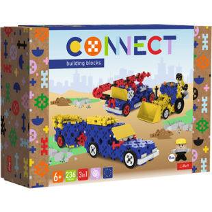 Connect | Building Blocks L Construction Vehicles / SUV With Trailer 236 Pieces