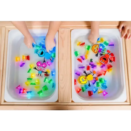 Glo Pals Glo Pals | Jouets pour le bain Light Up Cubes Tigre