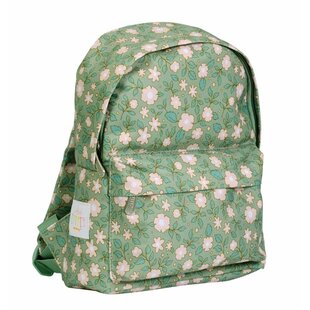 A Little Lovely Company | Petit sac à dos Fleurs Vert sauge