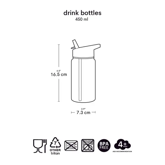 A Little Lovely Company A Little Lovely Company | Drinking bottle Blossoms Sage Green