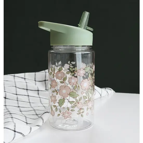 A Little Lovely Company A Little Lovely Company | Drinking bottle Blossoms Sage Green