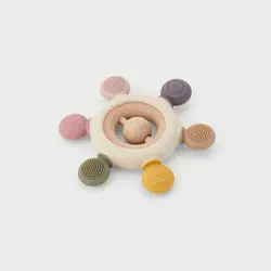 Tickit | Silisoft Rattle Teething Toy Earth Colours