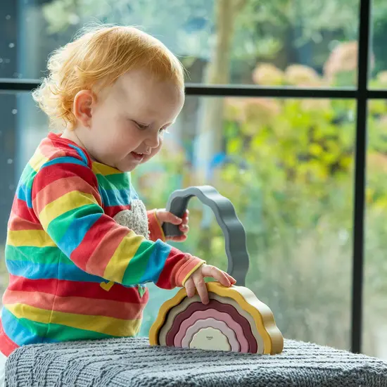 Tickit Tickit | Silisoft Wobbel Arc-en-ciel Couleurs de la Terre