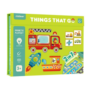 Mideer | Magnetic Playset  Things That Go