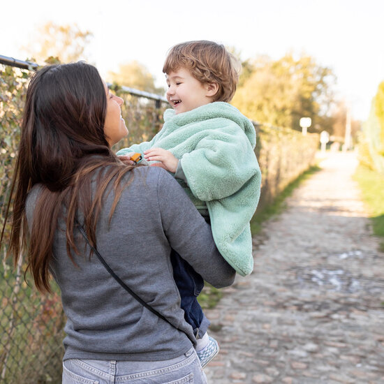 Bemini Bemini | Travel Poncho Sauge Softy + Jersey 9-36M