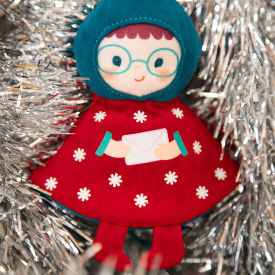 Lilliputiens Lilliputiens | Weihnachtsdekoration Wendbare und phosphoreszierende Stoffelfe Lilli