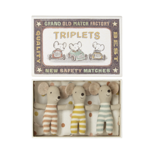 Maileg | Triplets Baby mice in matchbox