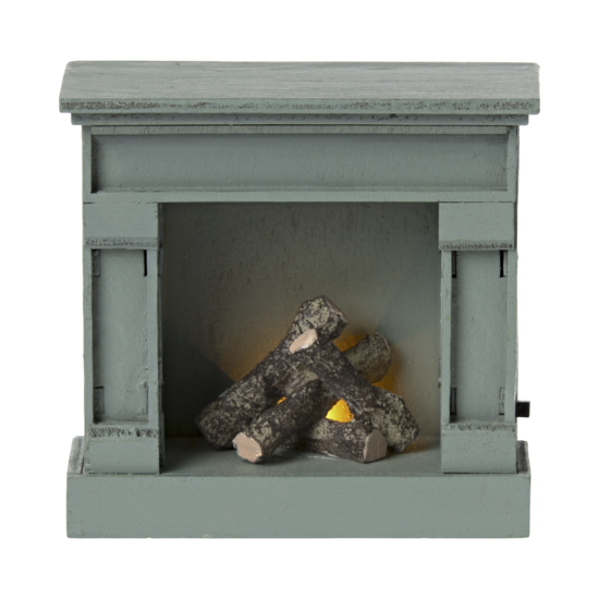 Maileg Maileg | Fireplace Mouse Blue