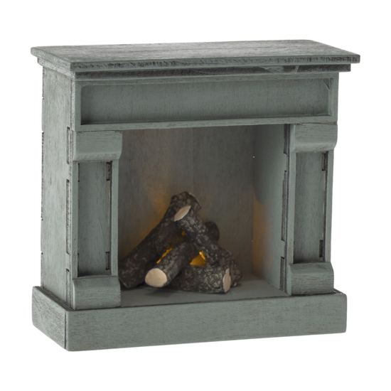 Maileg Maileg | Fireplace Mouse Blue