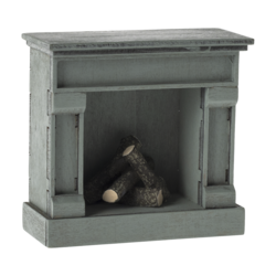 Maileg | Fireplace Mouse Blue