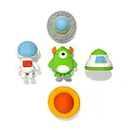 Ooly Ooly | Outta This World Scented Puzzle Erasers Set of 5