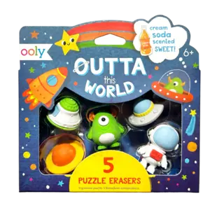 Ooly | Outta This World Geurende Puzzelgommen Set Van 5