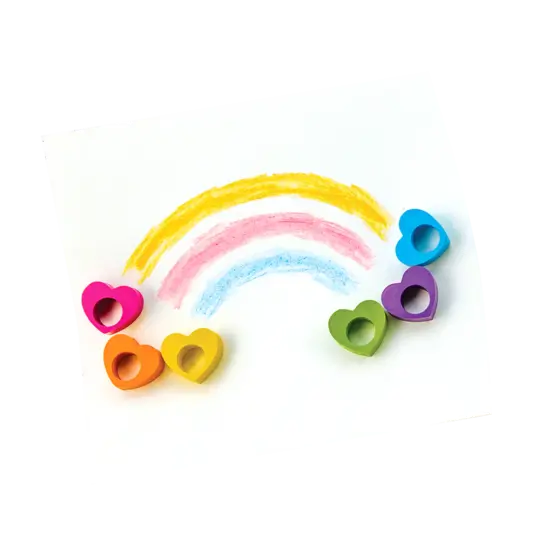 Ooly Ooly | Heart Ring  Crayons Set of 6