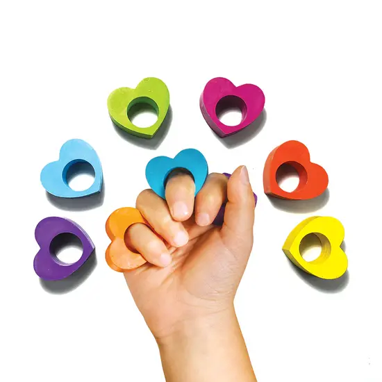 Ooly Ooly | Heart Ring  Kreideset, 6er-Set